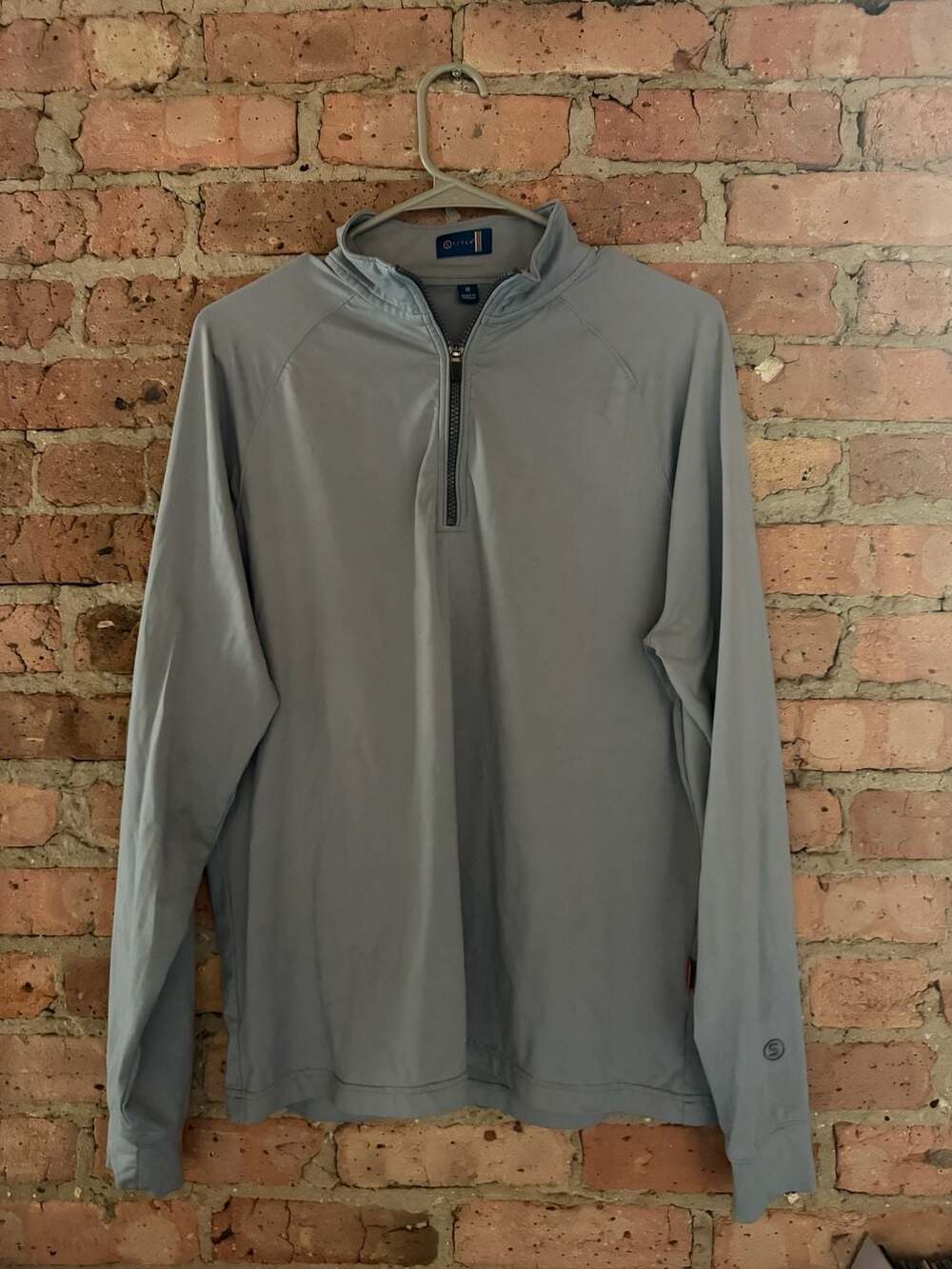 Stitch Golf Men's Speedster Quarter-Zip Pullover in Sleet Grey